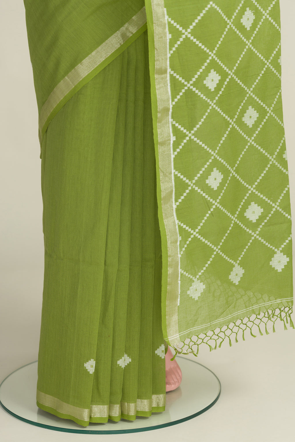 Suchitra-Green Bengal Cotton Saree
