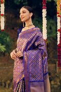 Sonakshi- Blue Pure Silk Kanchipuram Saree