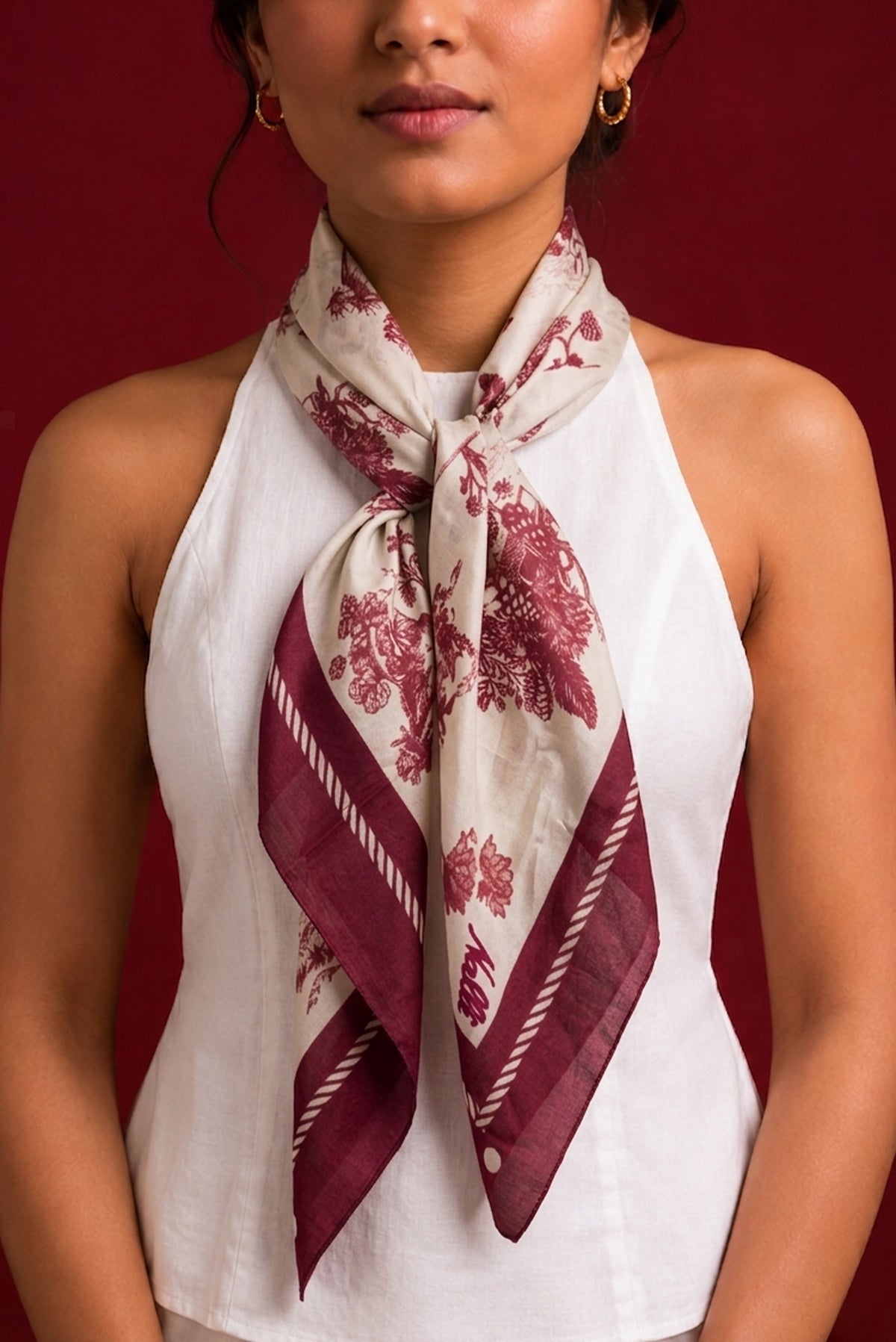 Beige Satin Silk Saree with Printed design on the body and Without Border