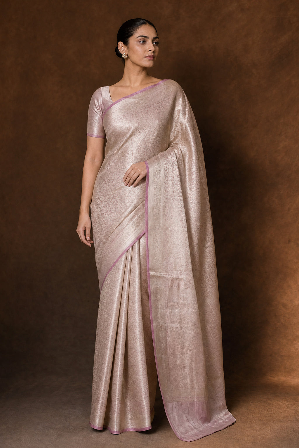 Zariya - Light Pink Banarasi Silk Saree