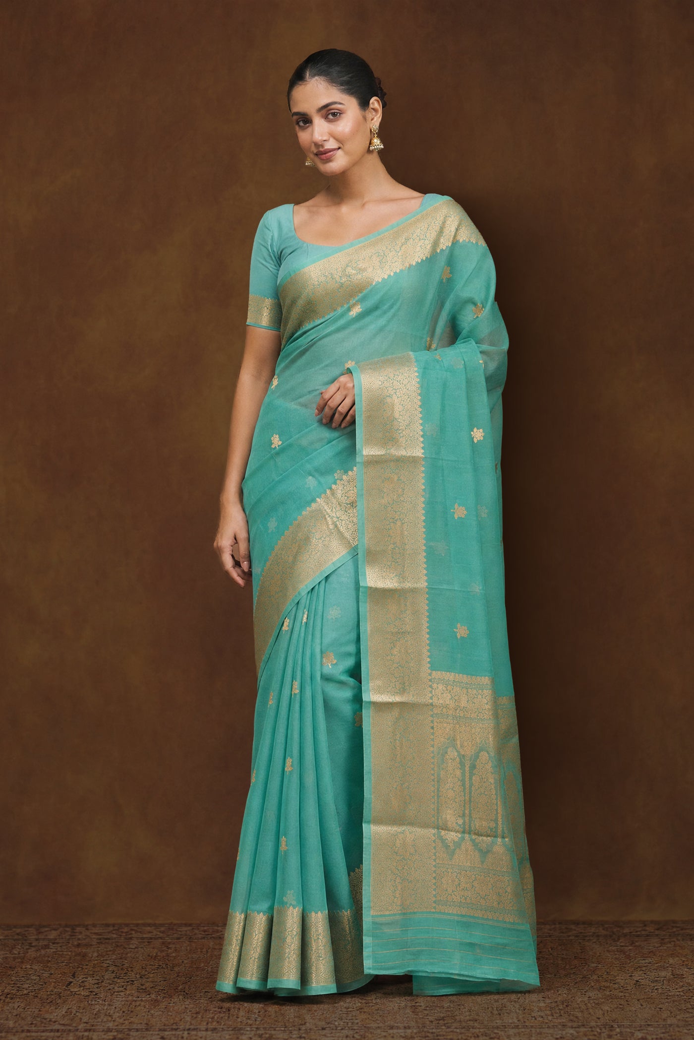 Mridula - Green Organza Silk Saree