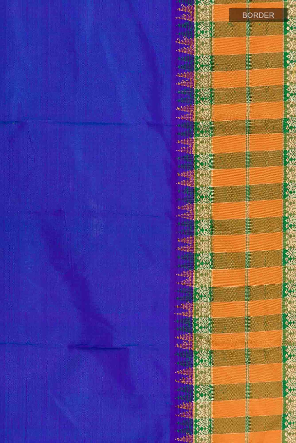 Border image of Magenta Blended Satin Silk Saree with Embroidery on the body and Fancy Border. 
