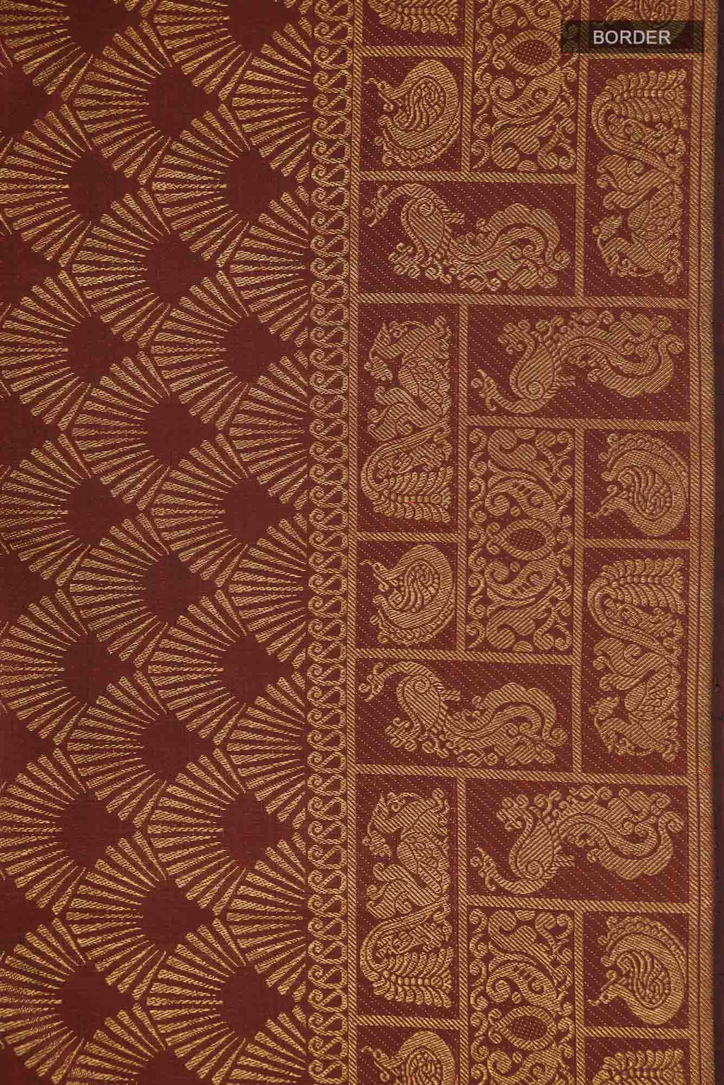 Tara-Maroon Kanchipuram Silk Saree