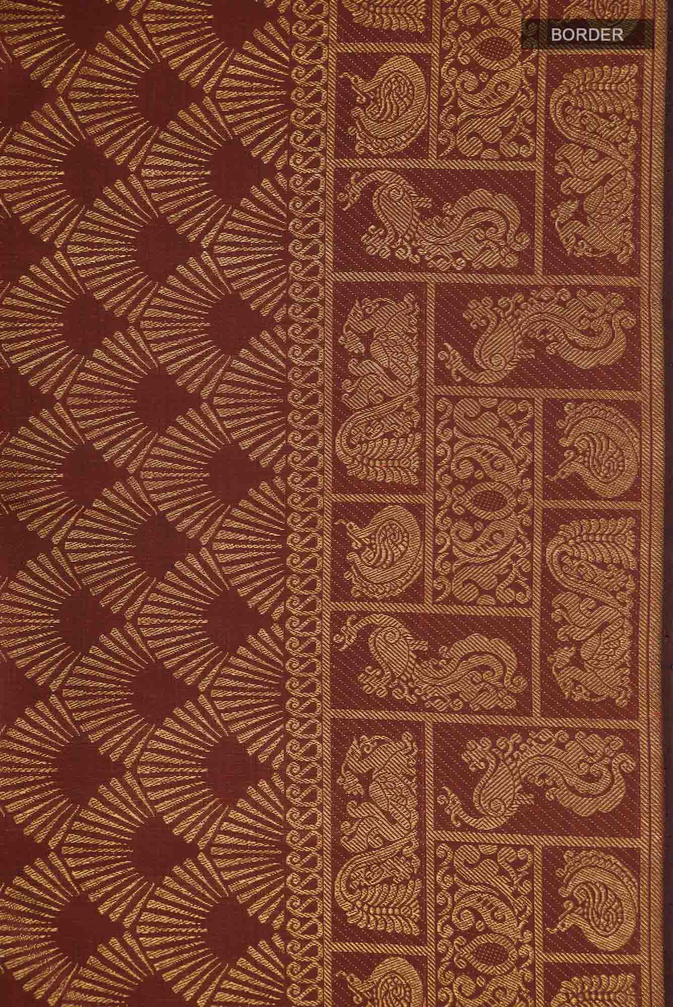 Tara-Maroon Kanchipuram Silk Saree