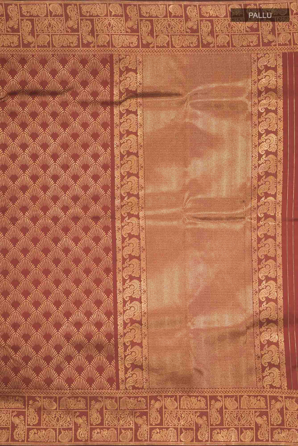 Tara-Maroon Kanchipuram Silk Saree