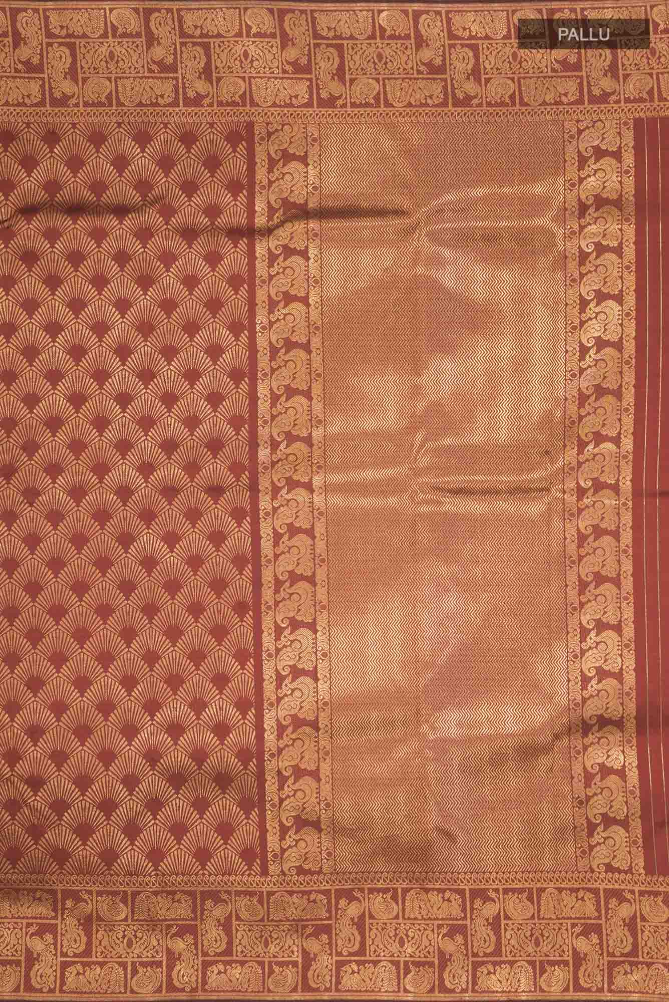 Tara-Maroon Kanchipuram Silk Saree