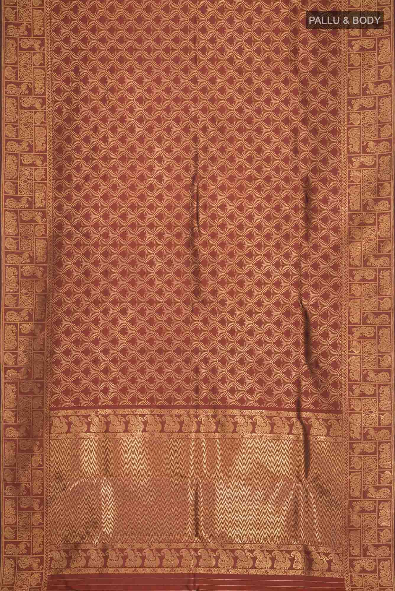 Tara-Maroon Kanchipuram Silk Saree