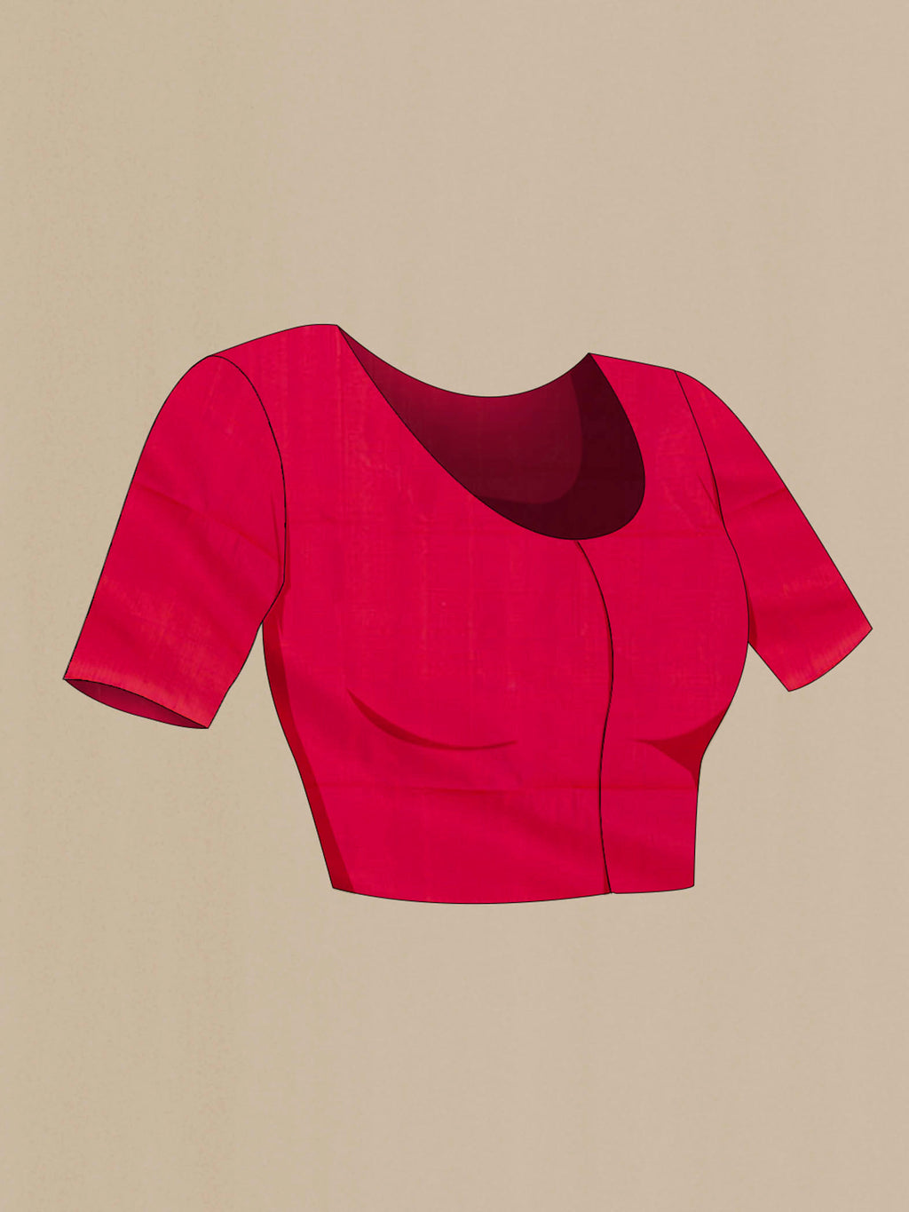 Close up image of the blouse of Blue Soft Silk Saree with Thread Butta on the body and Plain Border. 