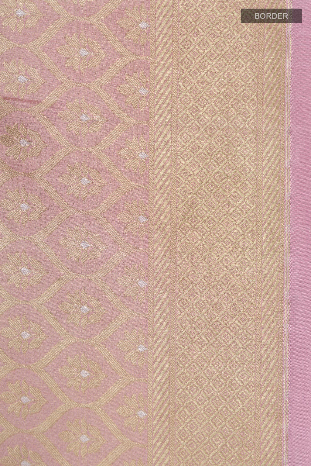 Antara-Rose Gold Banarasi Silk Saree