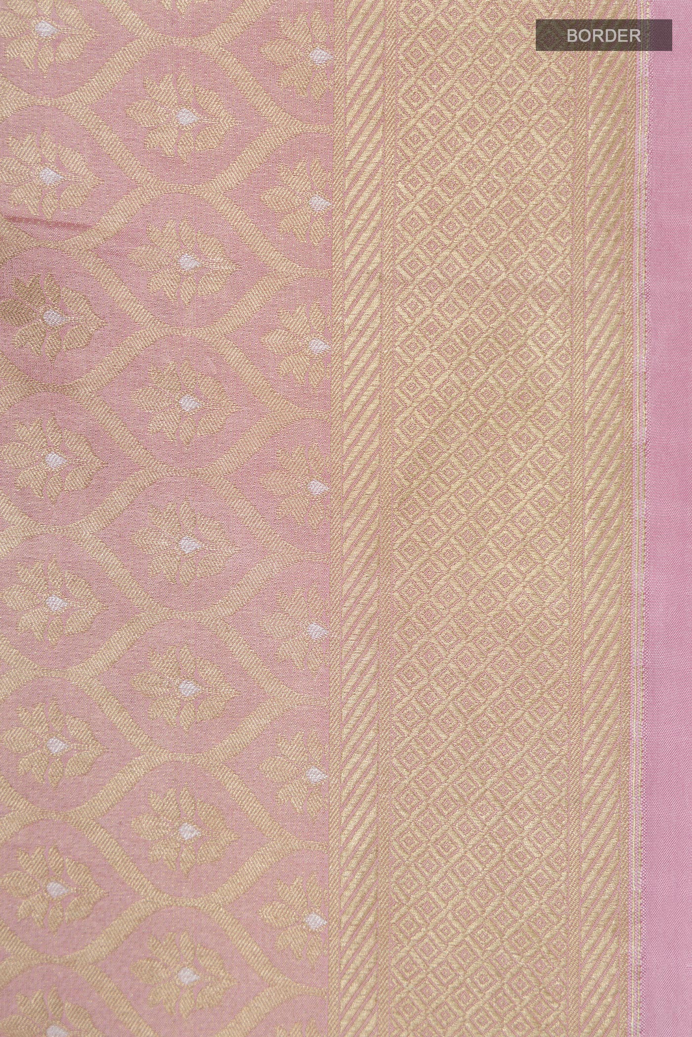 Antara-Rose Gold Banarasi Silk Saree