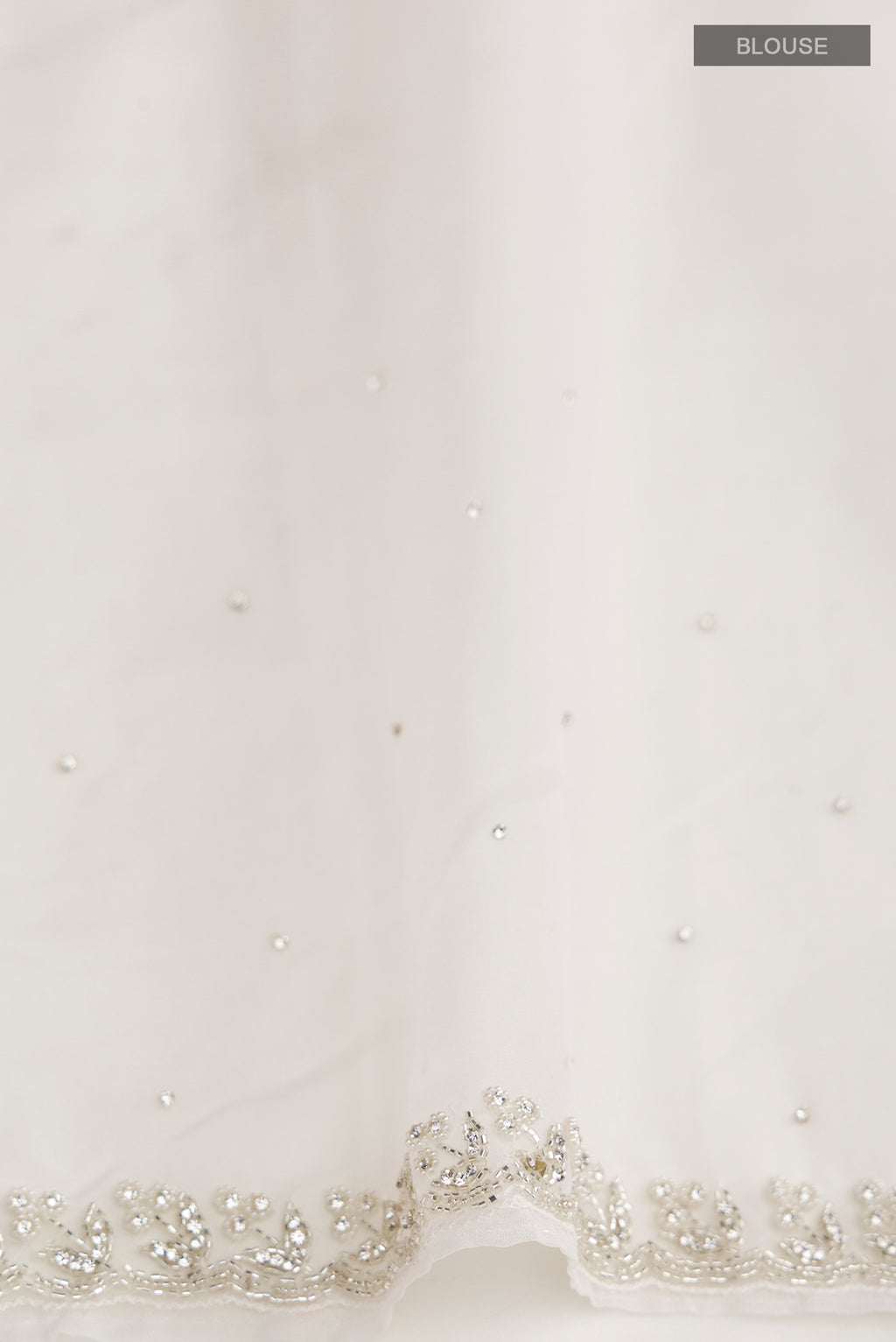 White Blended Organza Silk Saree