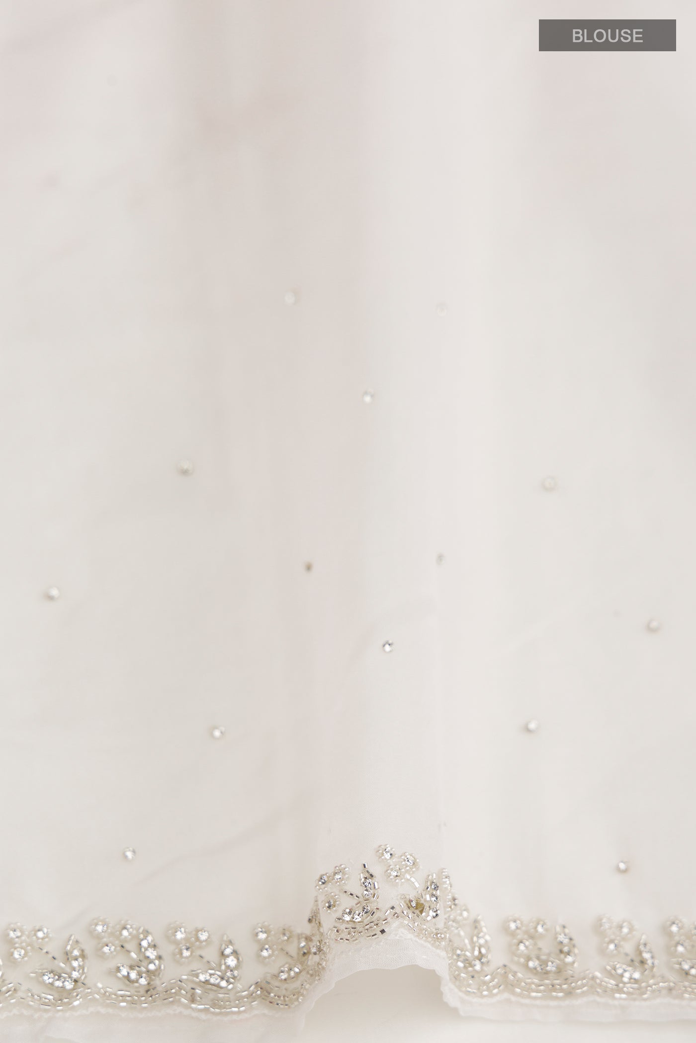 White Blended Organza Silk Saree