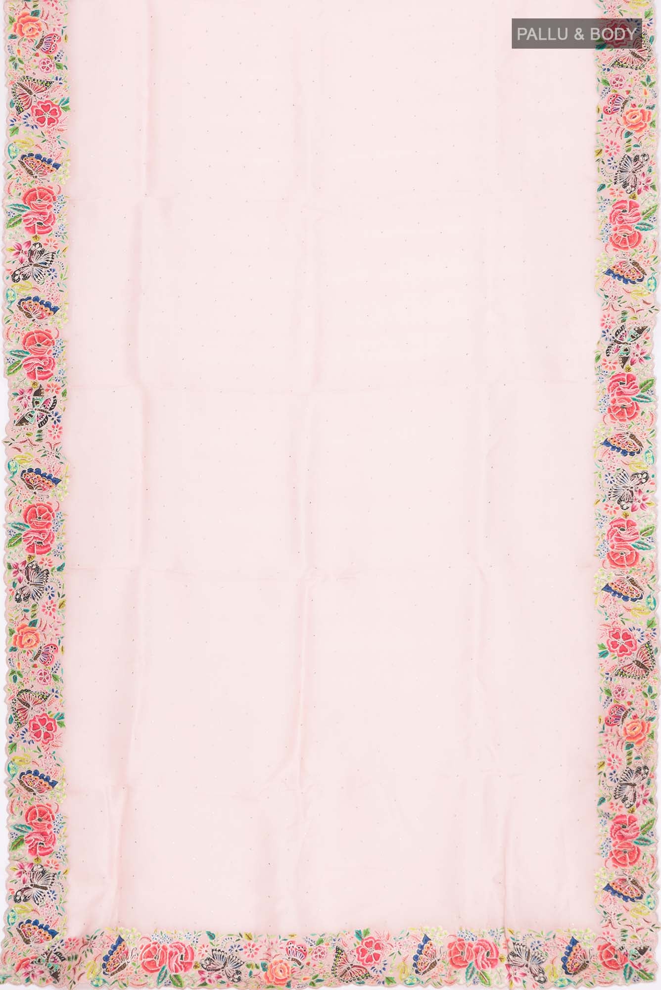 Peach Pure Organza Silk Saree