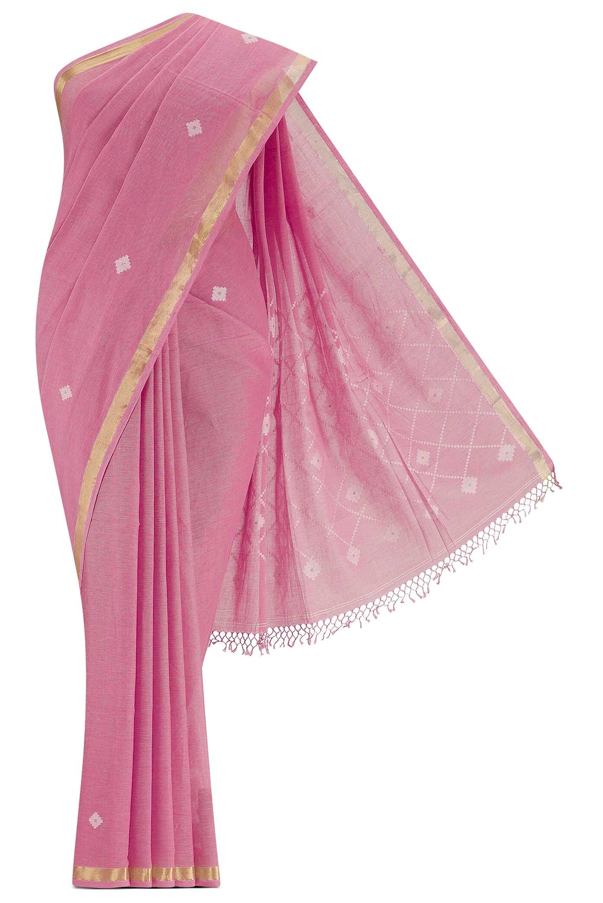 Suchitra-Light Pink Bengal Cotton Saree
