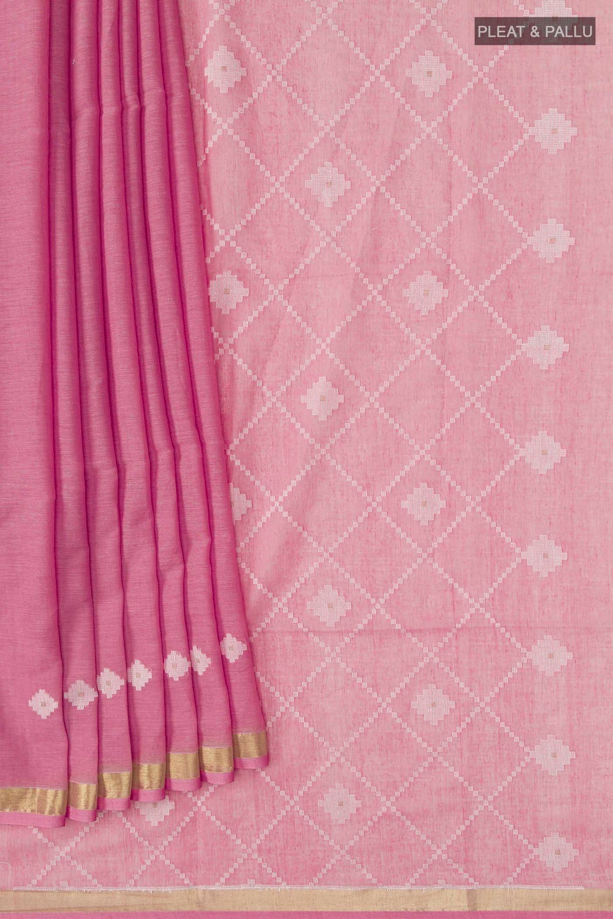 Suchitra-Light Pink Bengal Cotton Saree