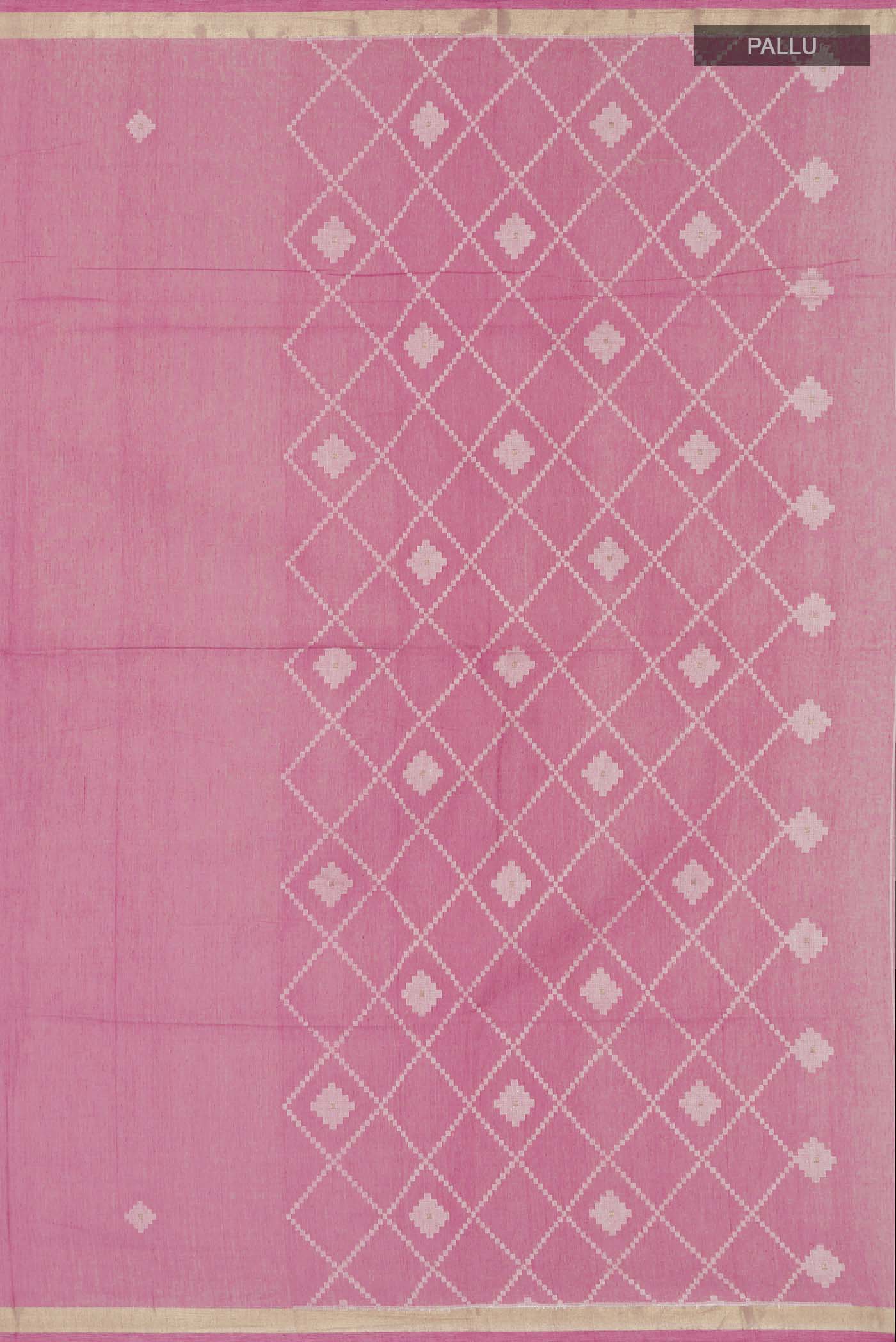 Suchitra-Light Pink Bengal Cotton Saree