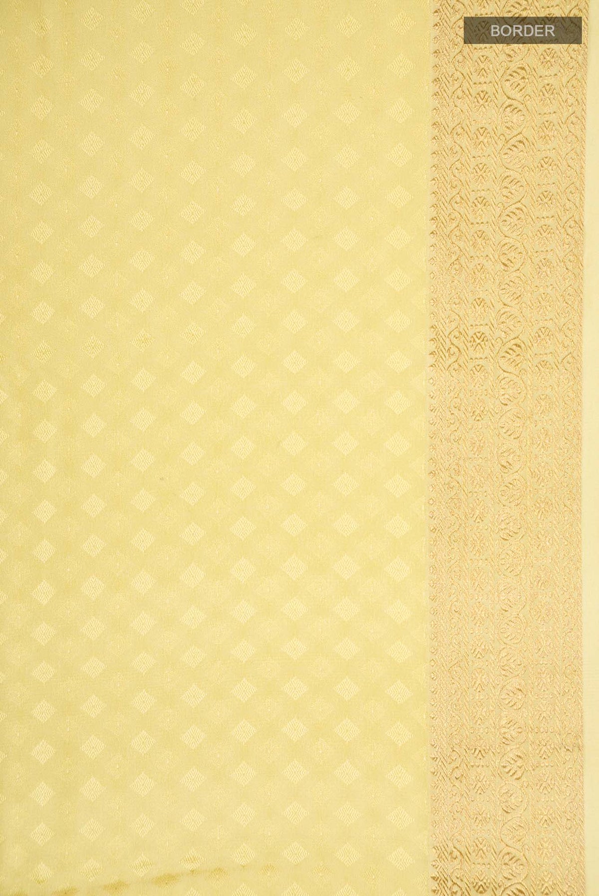 Yellow Mysore Crepe Saree