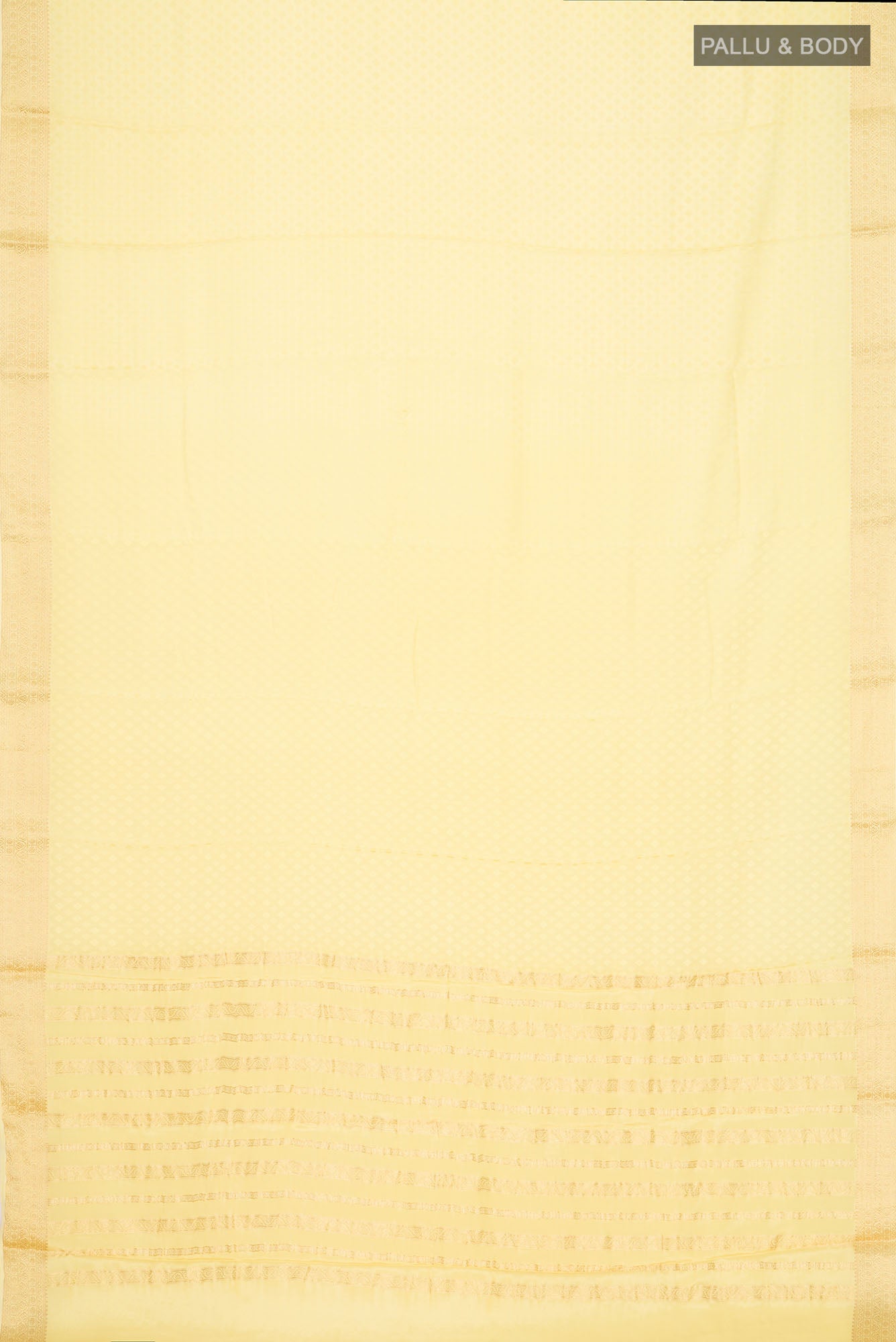 Yellow Mysore Crepe Saree