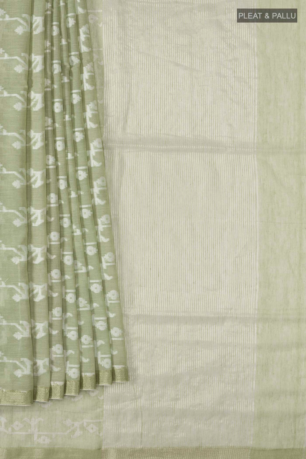 Kadambini-Light Green Bengal Cotton Saree