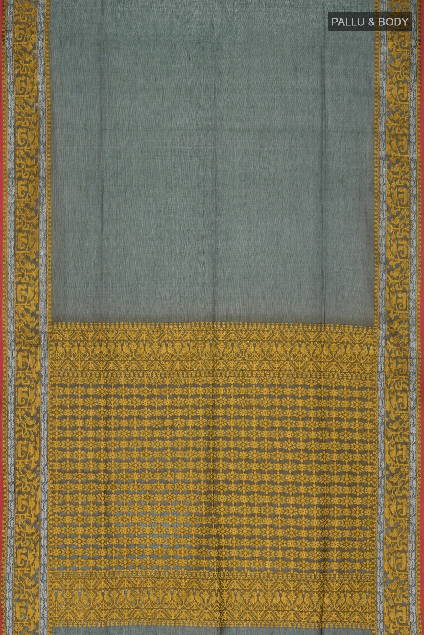 Priyambada-Bottle Green Bengal Cotton Saree