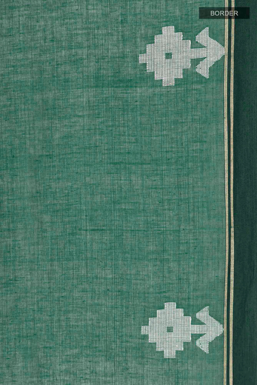 Anuradha-Bluish Green Bengal Cotton saree