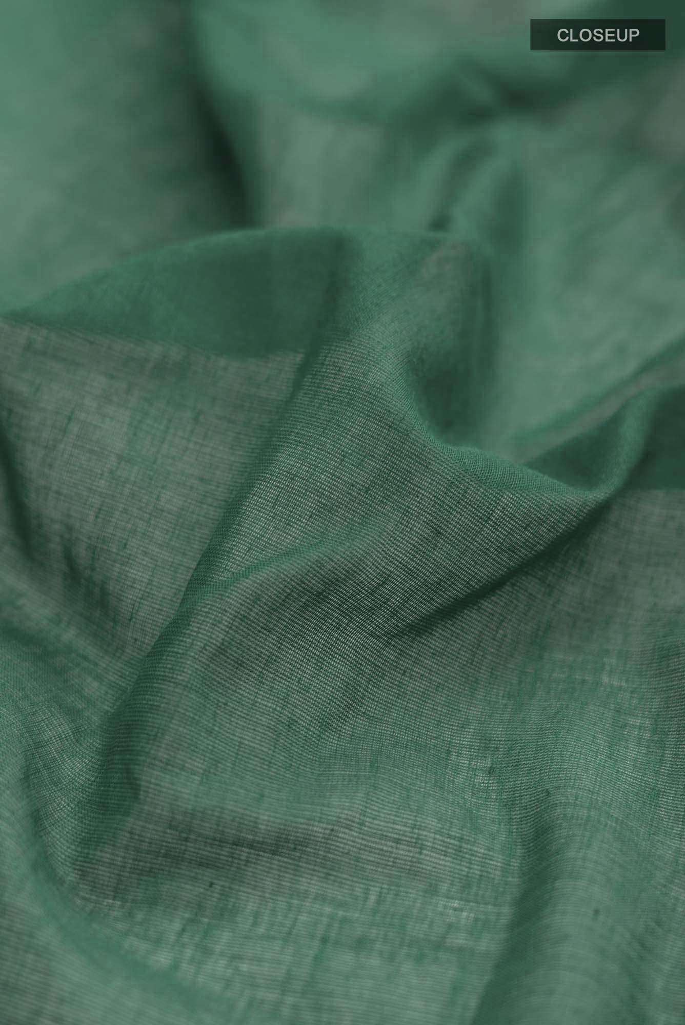 Anuradha-Bluish Green Bengal Cotton saree