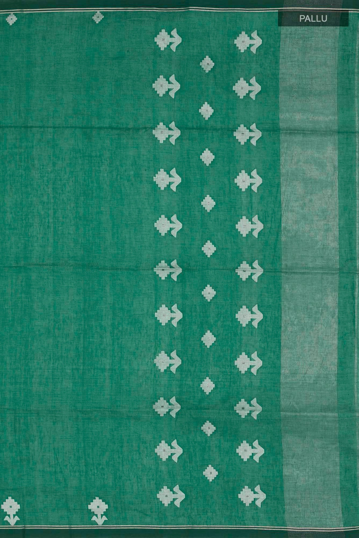 Anuradha-Bluish Green Bengal Cotton saree