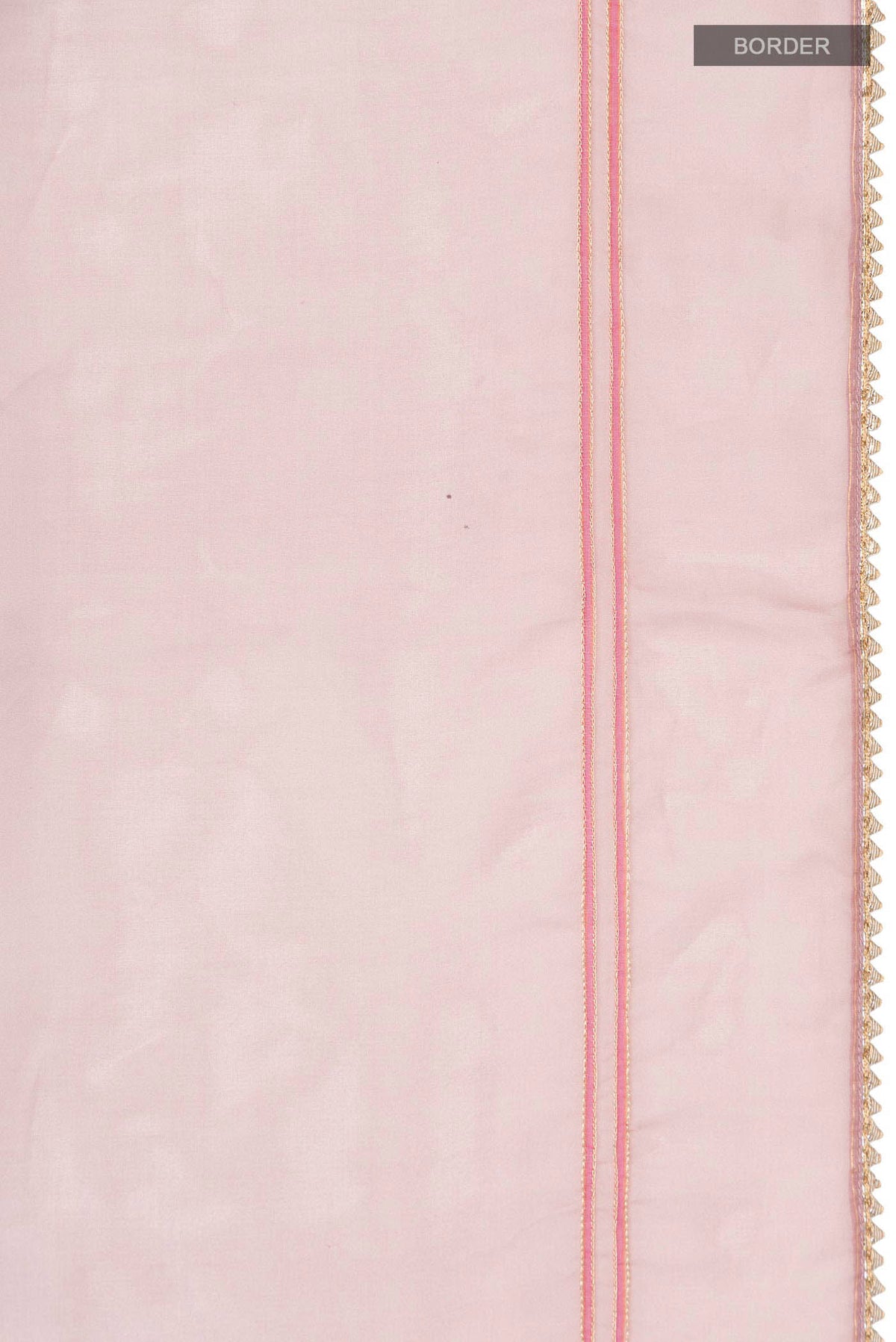 Border image of Mauve Organza Silk Saree with Plain Body and Embroidery Border