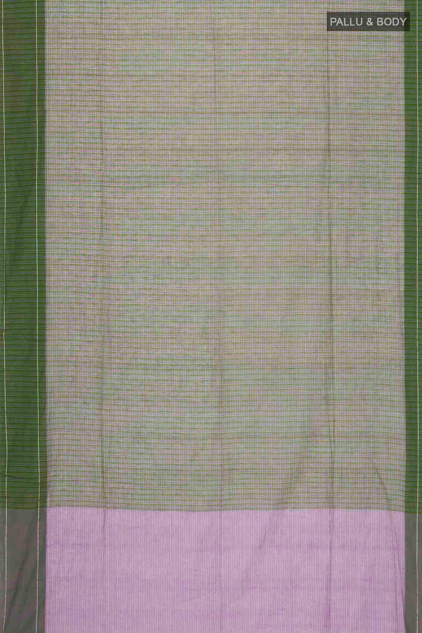 Flat view of Patang features fine multi-coloured checks woven using four harmonious hues, creating a lively yet balanced design Translating to ?te)n Hindi, the saree reflects the light, easy spirit of a patang gliding across an open sky The border and pallu are minimal, finished with delicate zari accents that add subtle richness With its balanced play of colour, it makes for a breathable, comfortable drape