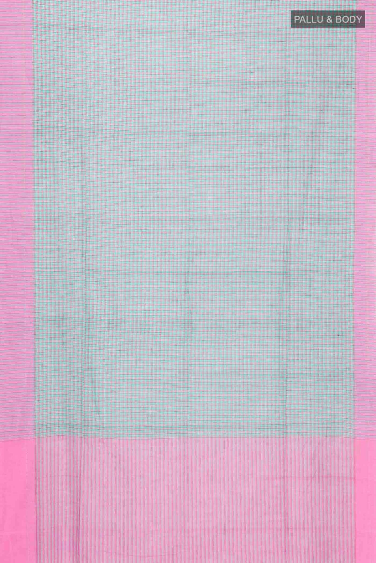 Flat view of Patang features fine multi-coloured checks woven using four harmonious hues, creating a lively yet balanced design Translating to ?te)n Hindi, the saree reflects the light, easy spirit of a patang gliding across an open sky The border and pallu are minimal, finished with delicate zari accents that add subtle richness With its balanced play of colour, it makes for a breathable, comfortable drape