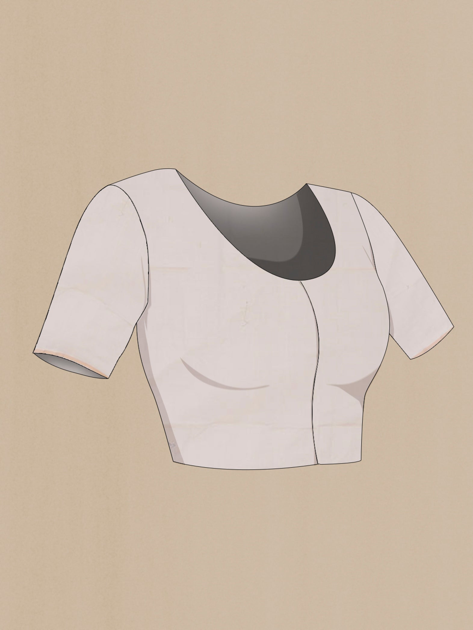 Close up image of the blouse of Pink Silk Cotton Saree with Embroidery on the body and Embroidery Border