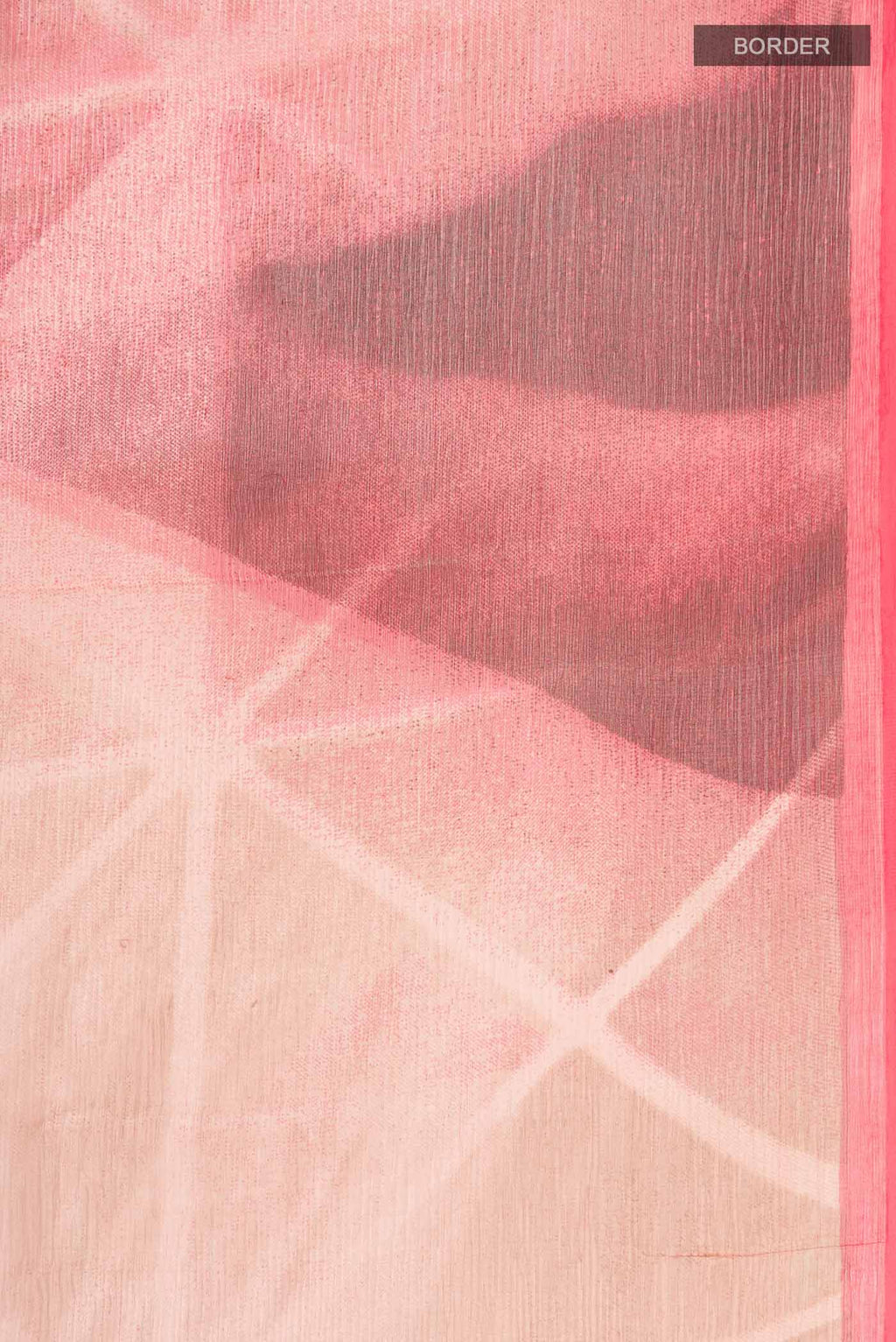 Border image of Coral Mysore Chiffon Saree with Geometric Print on the body and Without Border