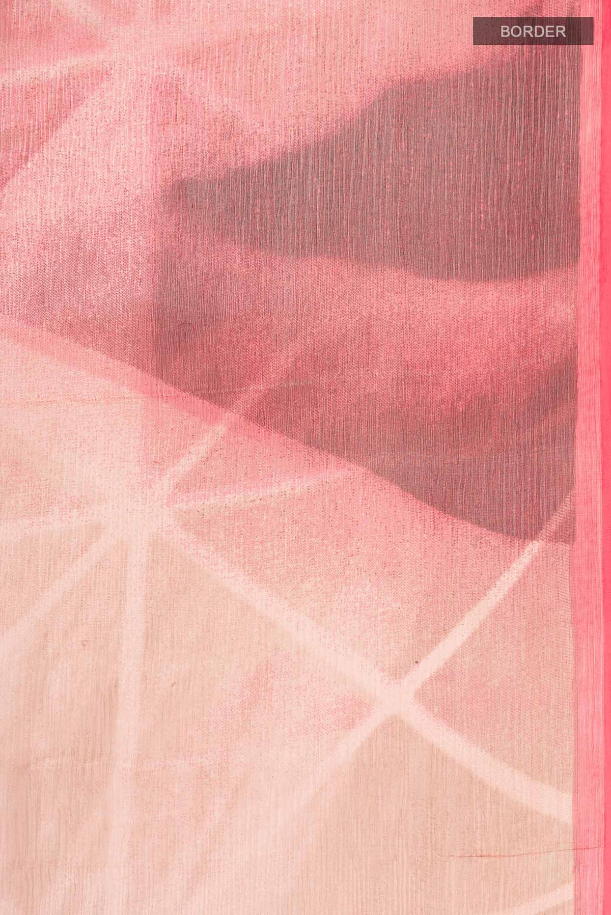 Border image of Coral Mysore Chiffon Saree with Geometric Print on the body and Without Border