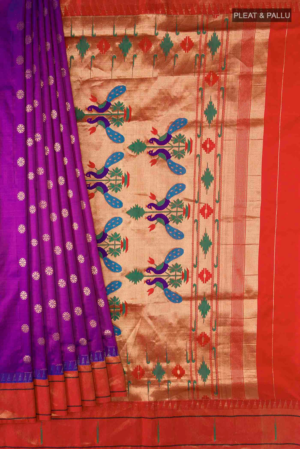pleats pallu