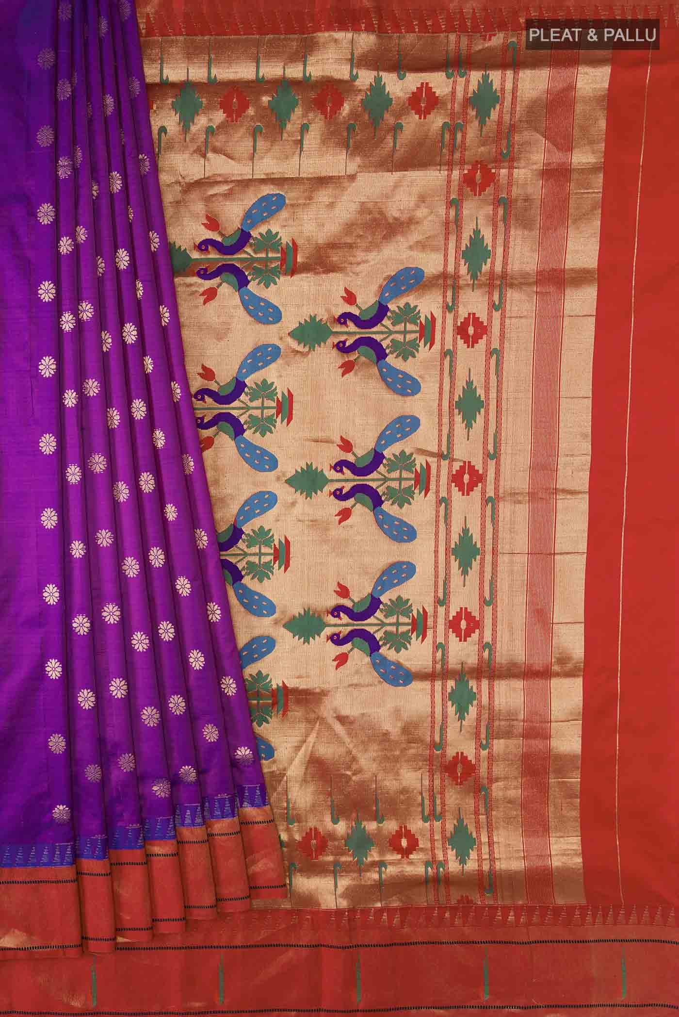 pleats pallu