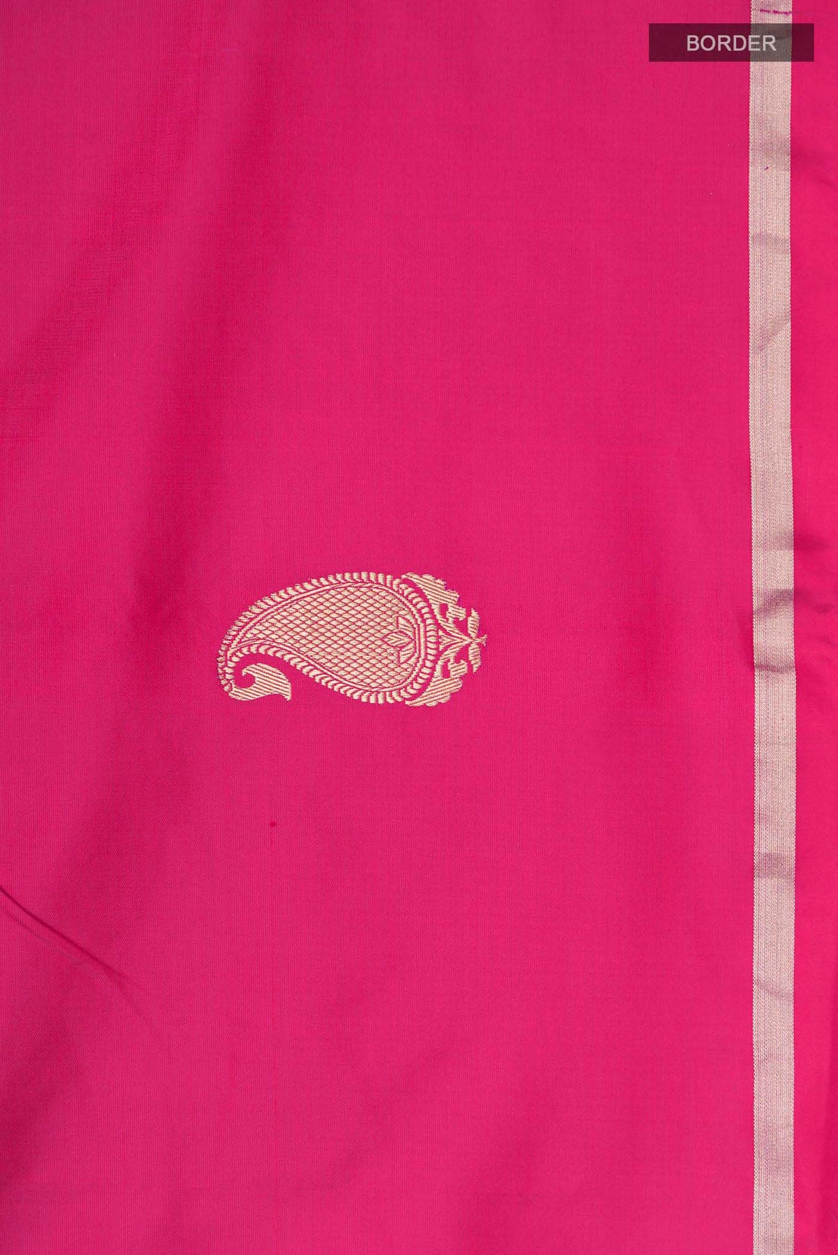Border image of Pink Banarasi Silk Saree with Zari Butta on the body and Zari Border