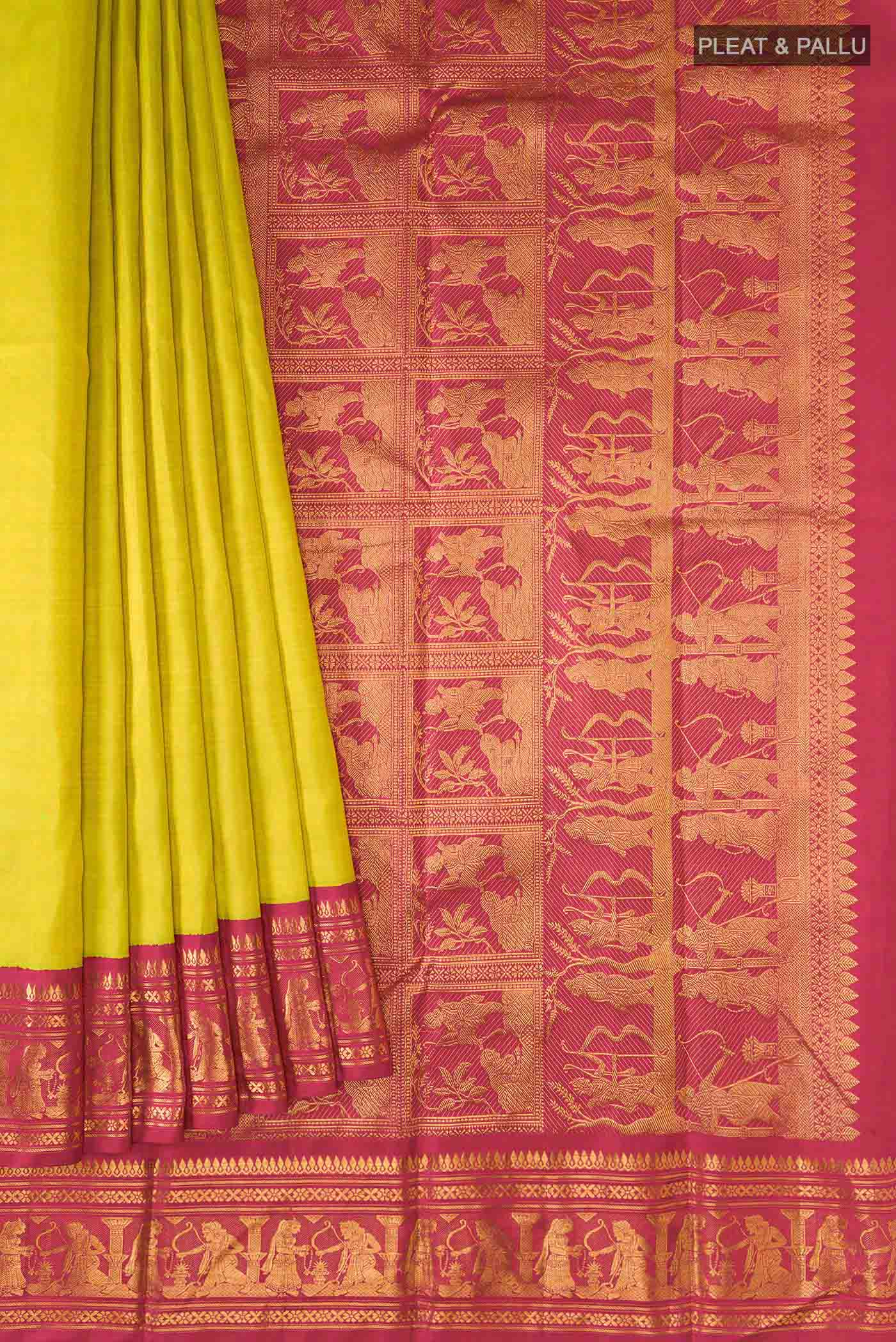 pleats pallu