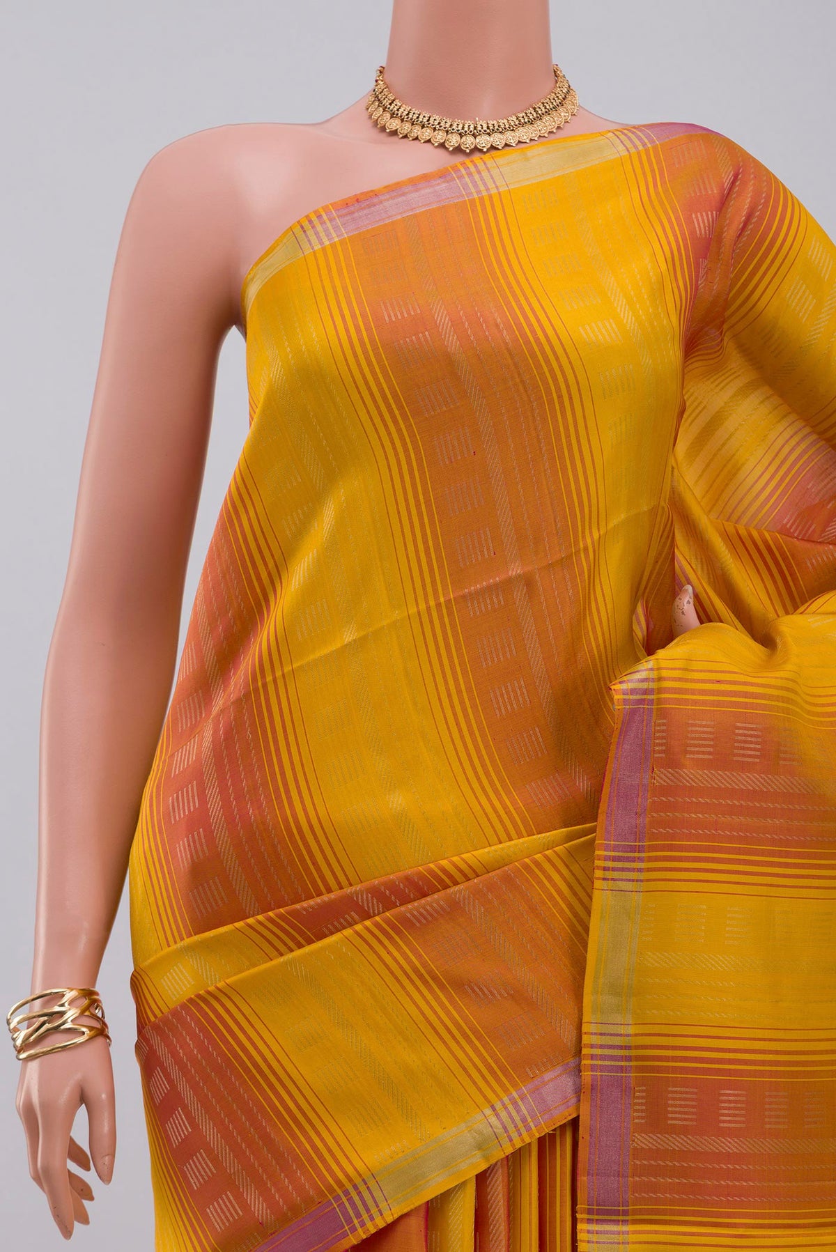 Border image of Multi Color Soft Silk Saree with Fancy on the body and Thin Zari Line. 