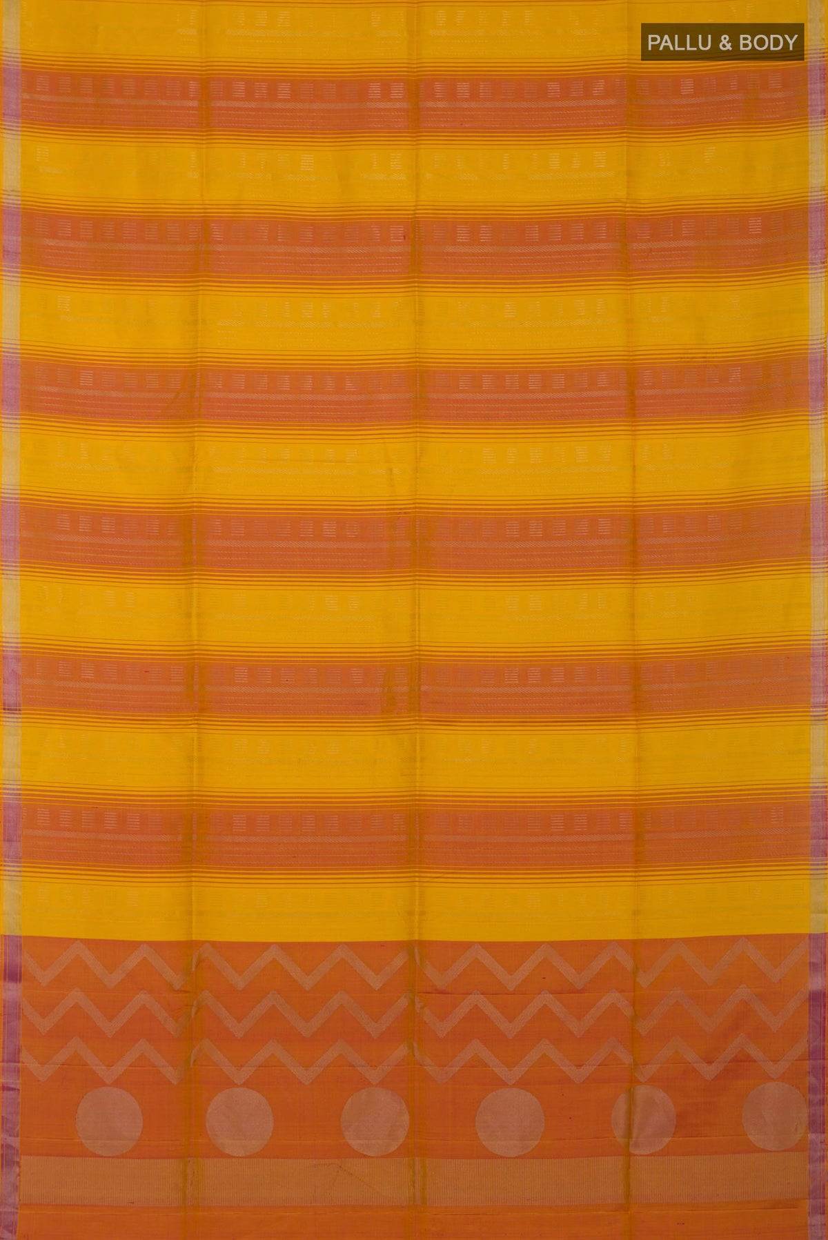 Flat view of Multi Color Soft Silk Saree with Fancy on the body and Thin Zari Line. 