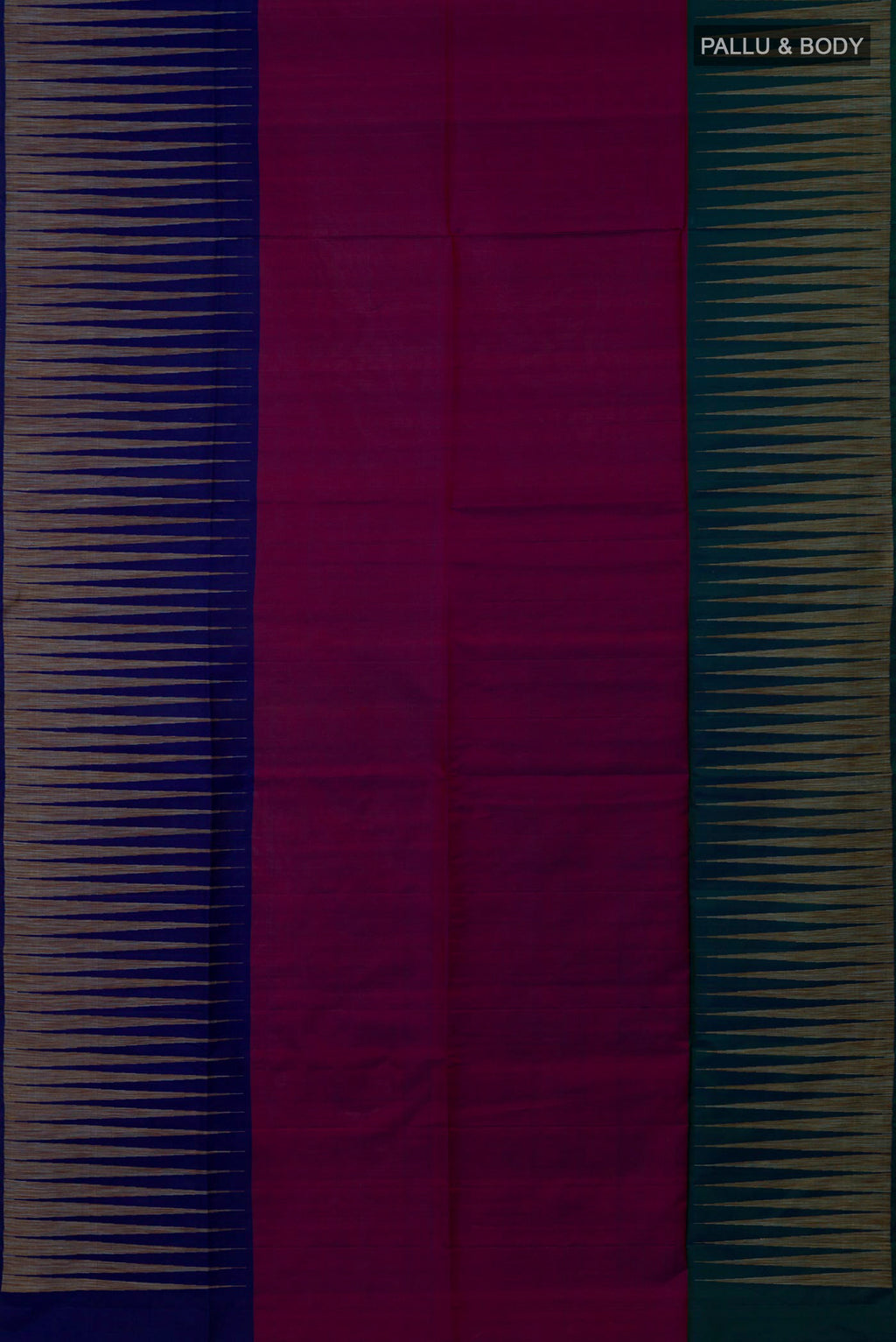 Flat view of Multi Color Soft Silk Saree with Fancy on the body and Without Border. 