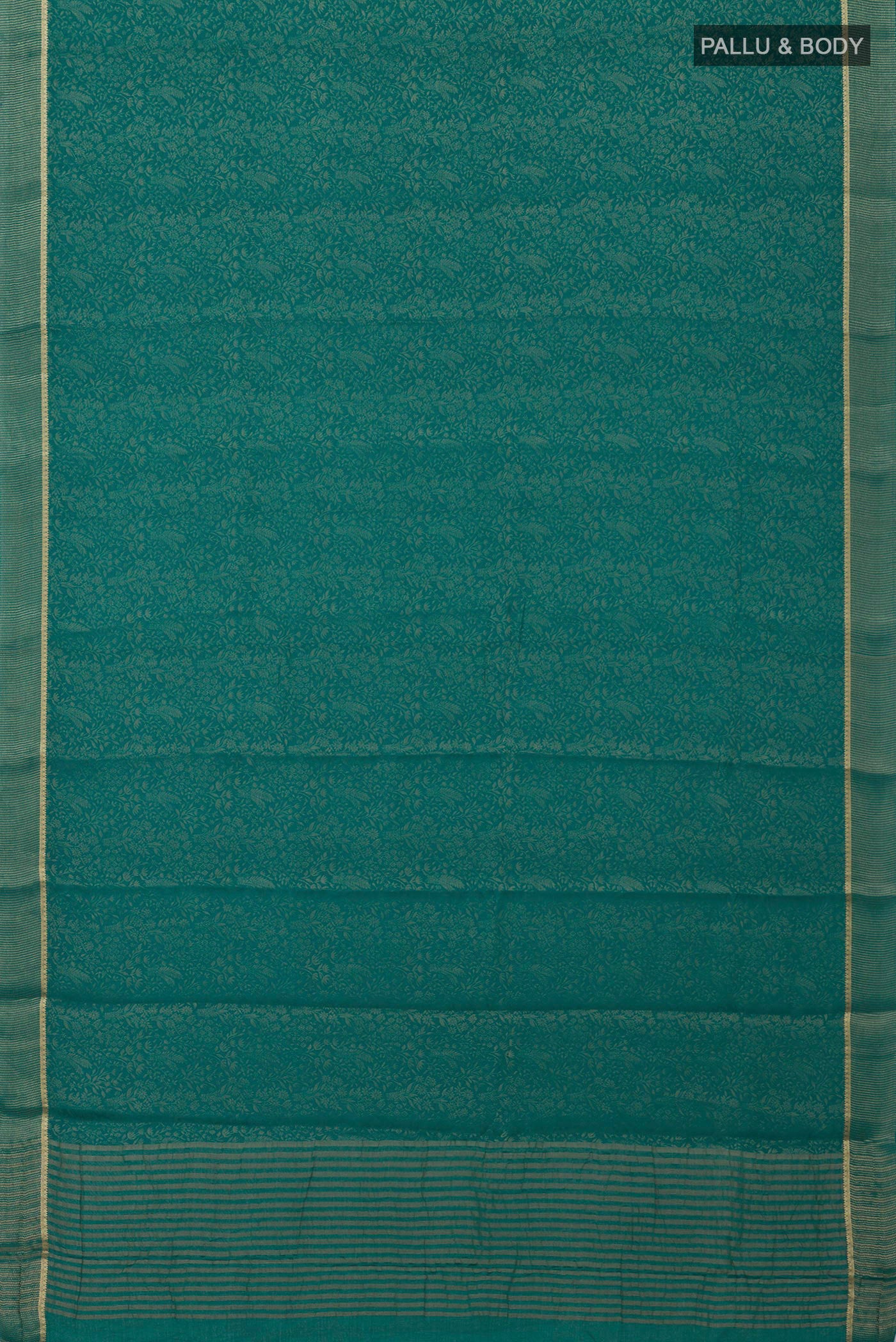 Flat view of Blue Georgette Saree with Fancy on the body and Fancy Border. 