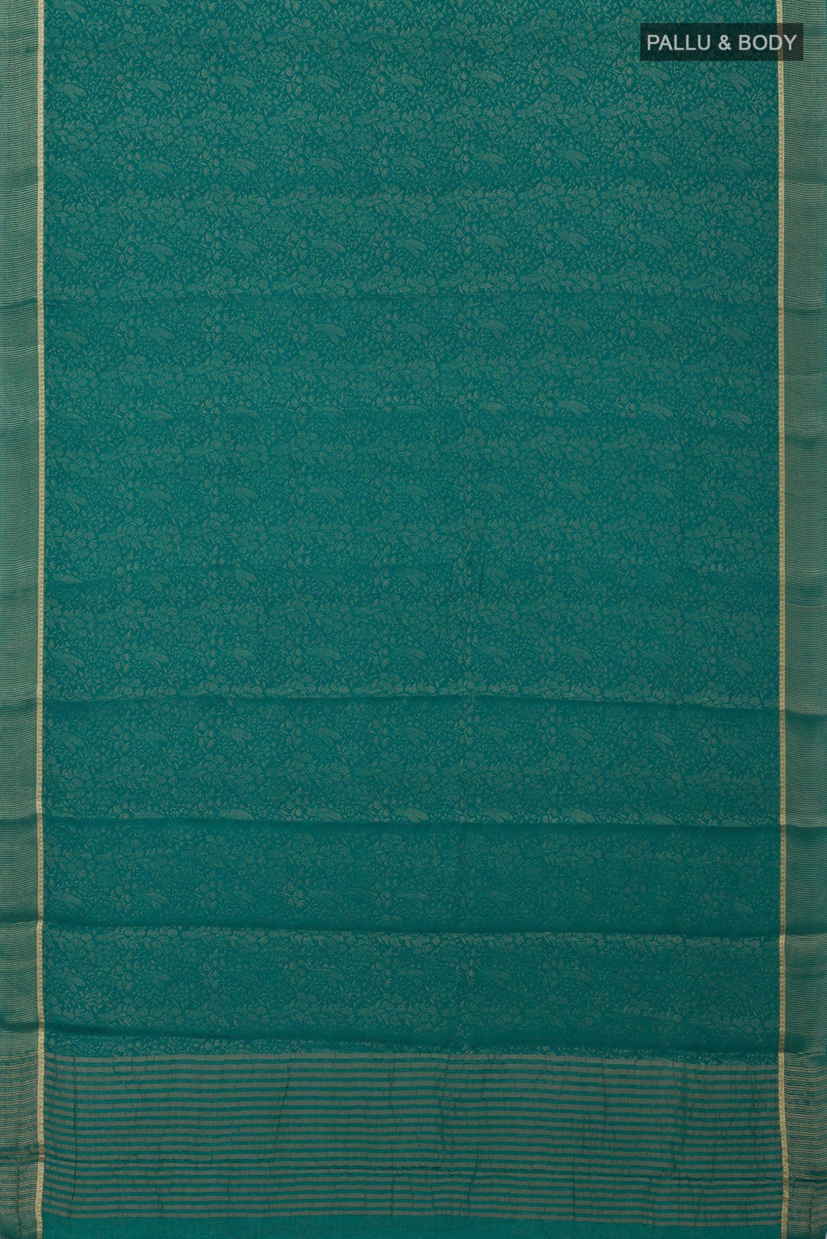 Flat view of Blue Georgette Saree with Fancy on the body and Fancy Border. 