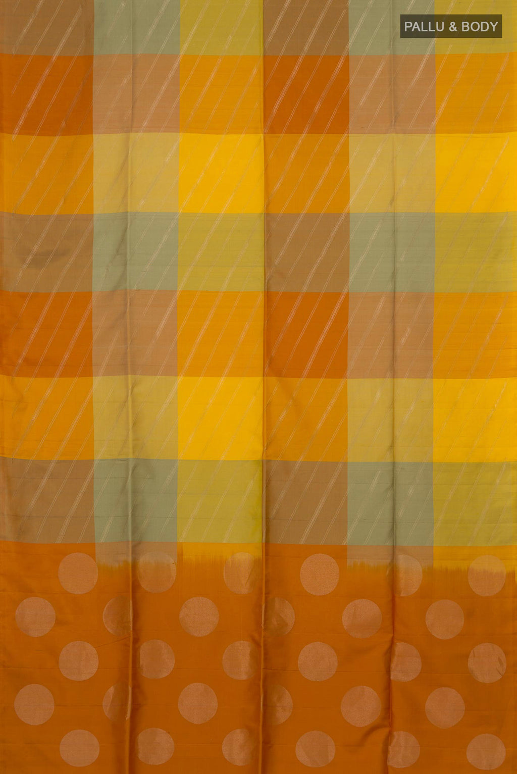 Flat view of Multi Color Soft Silk Saree with Fancy on the body and Without Border. 