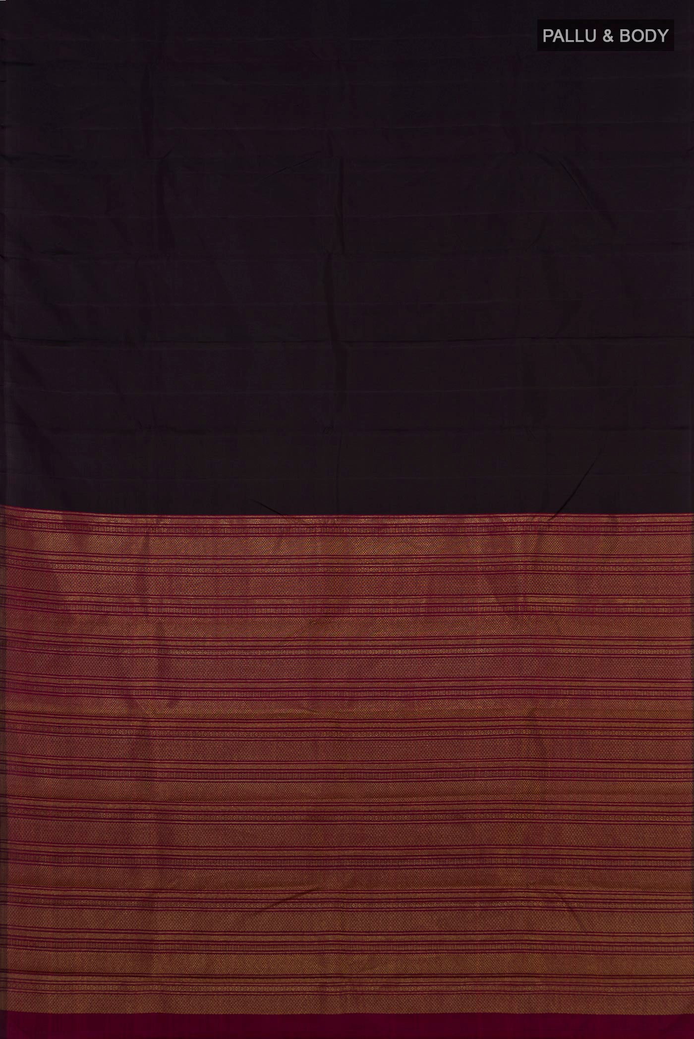 Flat view of Pure Silk Pure Zari Multi Color Kanjivaram Saree with Fancy on the body and Without Border. 