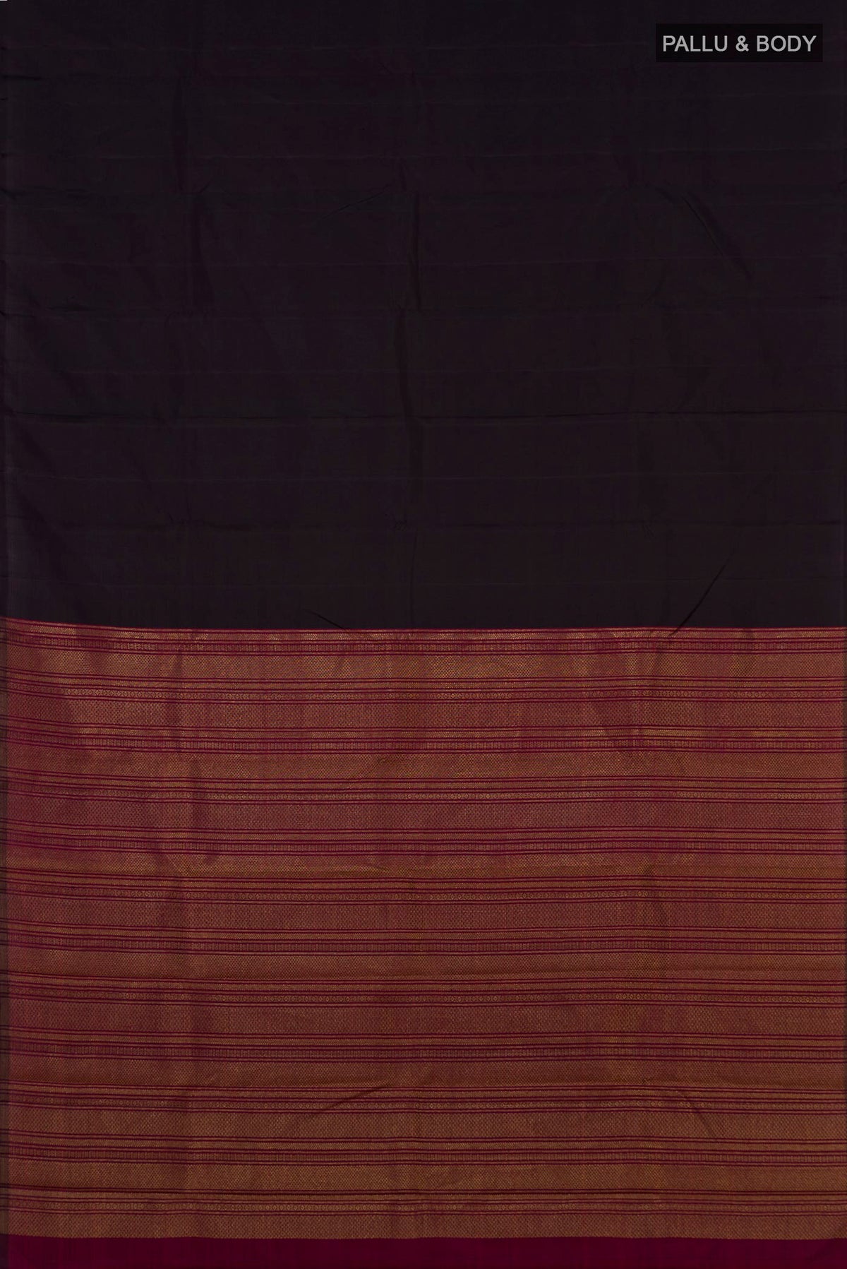 Flat view of Pure Silk Pure Zari Multi Color Kanjivaram Saree with Fancy on the body and Without Border. 