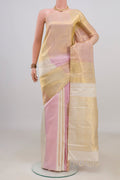 Pure Silk Multi Color Kanjivaram Saree with Fancy on the body and Rising Temple Border.  displayed on a mannequin
