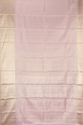 Lavender Dual Tone Kanchipuram Tissue Silk Saree with Zari Brocade on the body and Fancy Border.  displayed on a mannequin