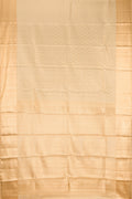Gold Dual Tone Kanchipuram Tissue Silk Saree with Zari Brocade on the body and Fancy Border.  displayed on a mannequin