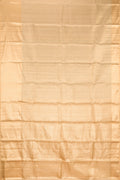 Gold Dual Tone Kanchipuram Tissue Silk Saree with Zari Brocade on the body and Fancy Border.  displayed on a mannequin