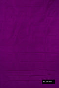Violet Dual Tone Kanchipuram Silk Saree with Plain Body and Without Border.  displayed on a mannequin